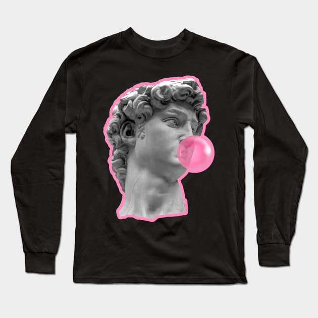 Michelangelo with gum Long Sleeve T-Shirt by Print&fun